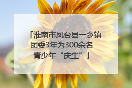 淮南市凤台县一乡镇团委3年为300余名青少年“庆生”