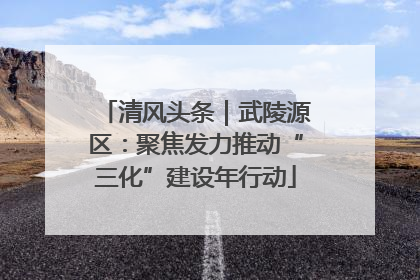 清风头条｜武陵源区：聚焦发力推动“三化”建设年行动