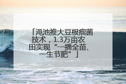 渑池推大豆根瘤菌技术，1.3万亩农田实现“一播全苗、一生节肥”