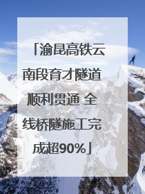 渝昆高铁云南段育才隧道顺利贯通 全线桥隧施工完成超90%