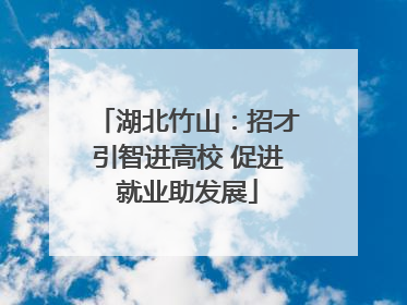 湖北竹山：招才引智进高校 促进就业助发展