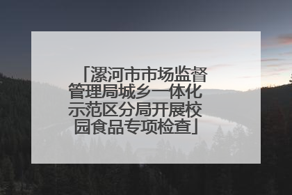漯河市市场监督管理局城乡一体化示范区分局开展校园食品专项检查