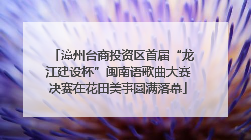 漳州台商投资区首届“龙江建设杯”闽南语歌曲大赛决赛在花田美事圆满落幕