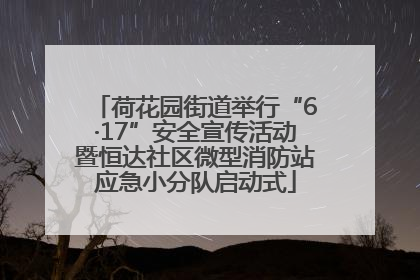 荷花园街道举行“6·17”安全宣传活动暨恒达社区微型消防站应急小分队启动式