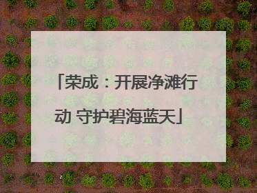 荣成：开展净滩行动 守护碧海蓝天