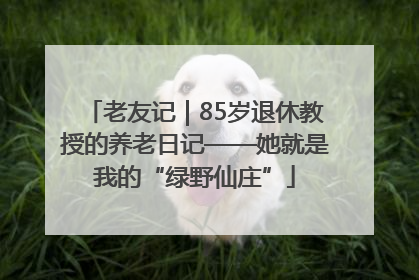 老友记｜85岁退休教授的养老日记——她就是我的“绿野仙庄”