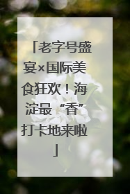 老字号盛宴×国际美食狂欢！海淀最“香”打卡地来啦