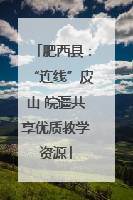 肥西县：“连线”皮山 皖疆共享优质教学资源