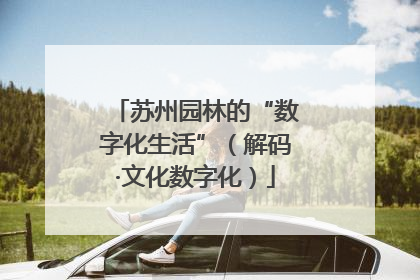 苏州园林的“数字化生活”（解码·文化数字化）