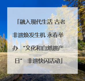 融入现代生活 古老非遗焕发生机 永春举办 “文化和自然遗产日” 非遗快闪活动