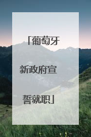 葡萄牙新政府宣誓就职