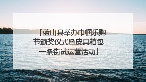 蓝山县举办巾帼乐购节颁奖仪式暨皮具箱包一条街试运营活动
