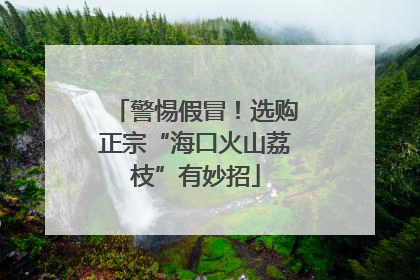 警惕假冒！选购正宗“海口火山荔枝”有妙招