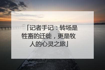 记者手记：转场是牲畜的迁徙，更是牧人的心灵之旅