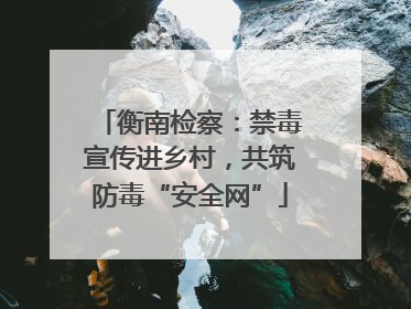 衡南检察：禁毒宣传进乡村，共筑防毒“安全网”