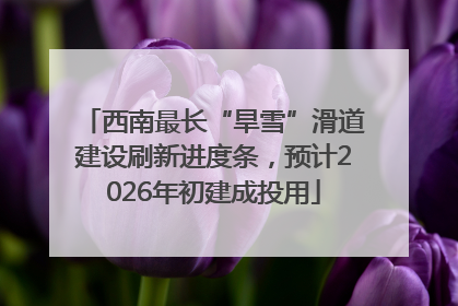 西南最长“旱雪”滑道建设刷新进度条，预计2026年初建成投用