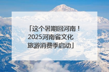 这个暑期回河南！2025河南省文化旅游消费季启动