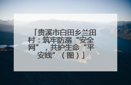 贵溪市白田乡兰田村：筑牢防溺“安全网”，共护生命“平安线”（图）