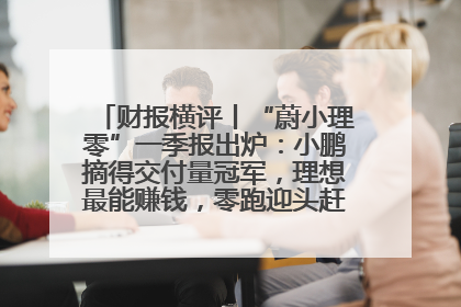 财报横评丨“蔚小理零”一季报出炉：小鹏摘得交付量冠军，理想最能赚钱，零跑迎头赶上，蔚来还在调整