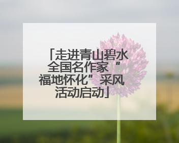 走进青山碧水 全国名作家“福地怀化”采风活动启动