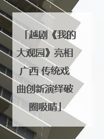 越剧《我的大观园》亮相广西 传统戏曲创新演绎破圈吸睛