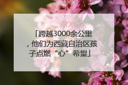 跨越3000余公里，他们为西藏自治区孩子点燃“心”希望