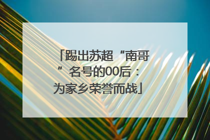 踢出苏超“南哥”名号的00后：为家乡荣誉而战