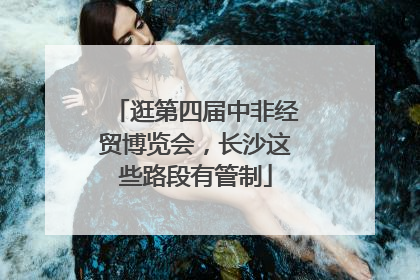 逛第四届中非经贸博览会，长沙这些路段有管制