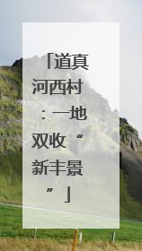 道真河西村：一地双收“新丰景”