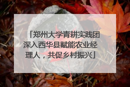 郑州大学青耕实践团深入西华县赋能农业经理人，共促乡村振兴