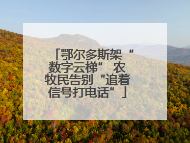 鄂尔多斯架“数字云梯” 农牧民告别“追着信号打电话”