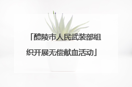 醴陵市人民武装部组织开展无偿献血活动