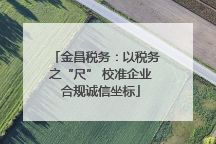 金昌税务：以税务之“尺” 校准企业合规诚信坐标