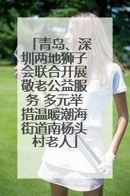 青岛、深圳两地狮子会联合开展敬老公益服务 多元举措温暖潮海街道南杨头村老人