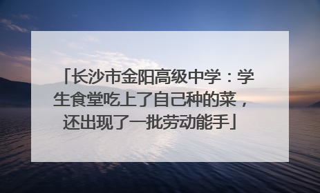 长沙市金阳高级中学：学生食堂吃上了自己种的菜，还出现了一批劳动能手