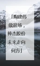 陶建伟欲退场，棒杰股份未来走向何方