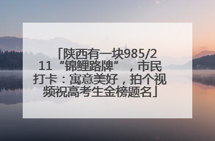陕西有一块985/211“锦鲤路牌”，市民打卡：寓意美好，拍个视频祝高考生金榜题名