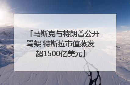马斯克与特朗普公开骂架 特斯拉市值蒸发超1500亿美元