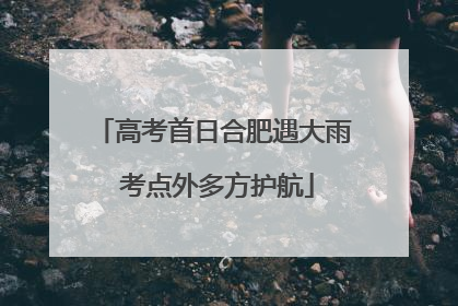 高考首日合肥遇大雨 考点外多方护航