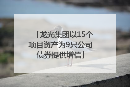 龙光集团以15个项目资产为9只公司债券提供增信