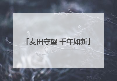 麦田守望 千年如新
