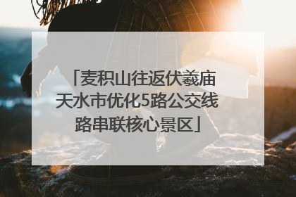 麦积山往返伏羲庙 天水市优化5路公交线路串联核心景区
