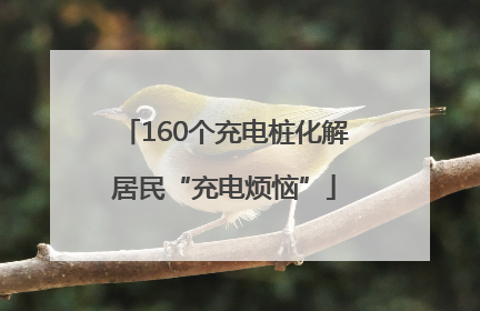 160个充电桩化解居民“充电烦恼”