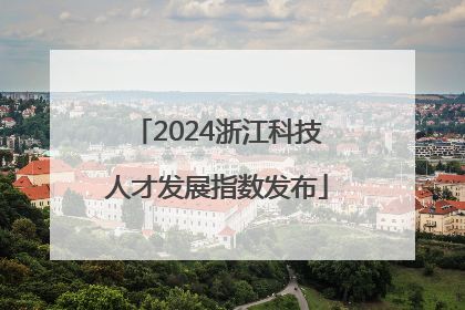 2024浙江科技人才发展指数发布
