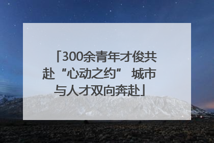 300余青年才俊共赴“心动之约” 城市与人才双向奔赴