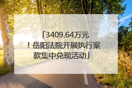 3409.64万元！岳阳法院开展执行案款集中兑现活动