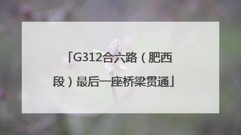 G312合六路（肥西段）最后一座桥梁贯通
